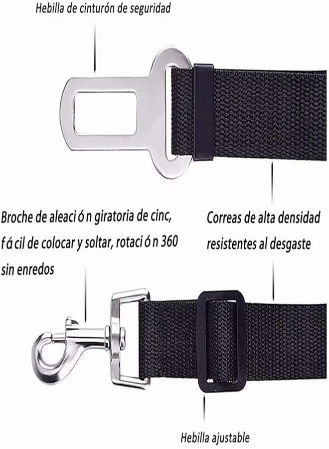 BLURISM Dog Seatbelt, 2 Pack Dog Seat Belt, Pets Dog Car Harness Safety Nylon Fabric Adjustable Dogs Seat Belts Tether with Stainless Hook & Clip for Cars, Trucks, Travel - Image 2